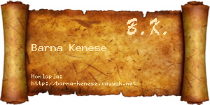 Barna Kenese névjegykártya